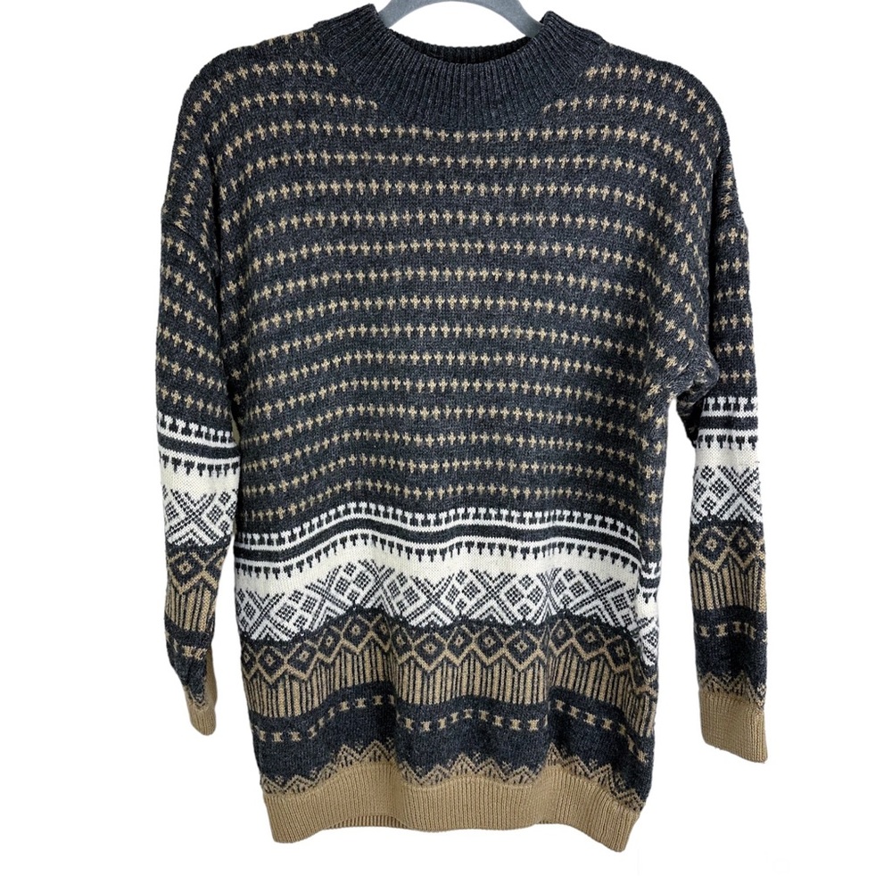 Esprit Black and Brown Patterned Sweater